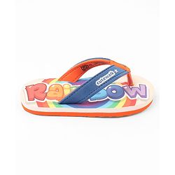 Cute Walk by Babyhug Text Printed Slip On Flip Flops -Orange