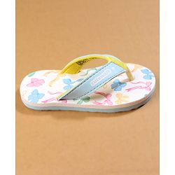 Cute Walk by Babyhug Flip Flops with Bow Print - Blue