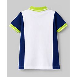 Babyhug Cotton Knit Polo T-Shirt With 3D Badge - Multicolor