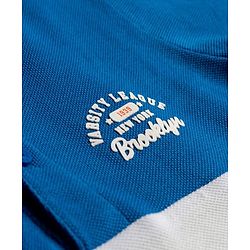 Babyhug Cotton Knit Striped Polo T-Shirt With Text Print - Multicolor