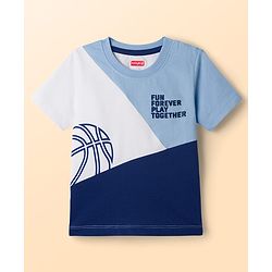 Babyhug Cotton Knit T-Shirt with Graphics Multi Color 6-9 Months