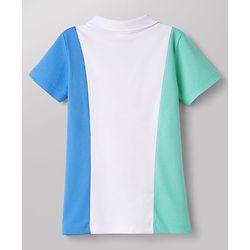 Babyhug Cotton Knit T-Shirt Half Sleeves Polo Neck with Graphic Print Multi Color 6-9 Months