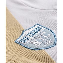 Babyhug Cotton Knit Polo T-Shirt with Badge Detailing Multi Color 6-9 Months