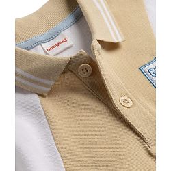 Babyhug Cotton Knit Polo T-Shirt with Badge Detailing Multi Color 6-9 Months