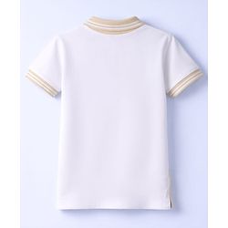 Babyhug Cotton Knit Polo T-Shirt with Badge Detailing Multi Color 6-9 Months