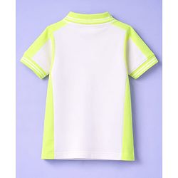 Babyhug Cotton Knit Half Sleeves Polo T-Shirt with HD Print - Multicolor