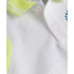 Babyhug Cotton Knit Half Sleeves Polo T-Shirt with HD Print - Multicolor