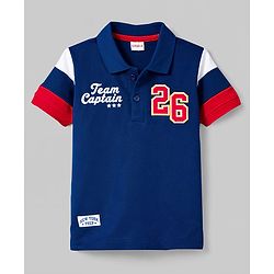 Babyhug Cotton Knit Polo T-Shirt with HD Printed Graphics Multi Color 6-9 Months