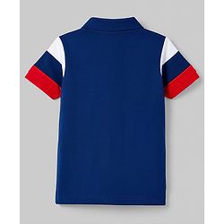 Babyhug Cotton Knit Polo T-Shirt with HD Printed Graphics Multi Color 6-9 Months