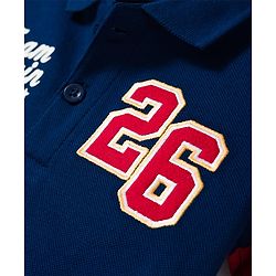 Babyhug Cotton Knit Polo T-Shirt with HD Printed Graphics Multi Color 6-9 Months