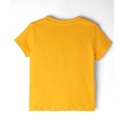 Babyhug Disney Cotton Single Jersey Knit T-Shirt with Half Sleeves and Minnie Mouse Print - Orange