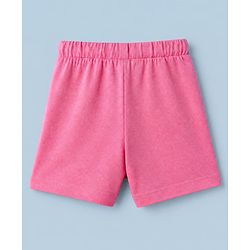 Babyhug Disney 100% Cotton Single Jersey Knit Half Sleeves T-Shirt and Shorts with Minnie Mouse & Flowers Print with Sequins - White, Pink