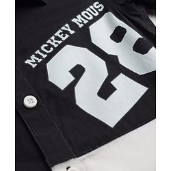 Babyhug Disney Poplin Woven Half Sleeves Cut & Sew Shirt with Mickey Mouse Graphics - Black