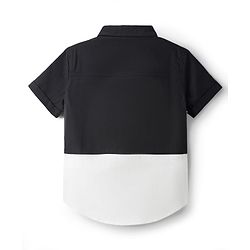 Babyhug Disney Poplin Woven Half Sleeves Cut & Sew Shirt with Mickey Mouse Graphics - Black