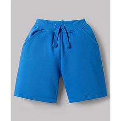 Babyhug Single Jersey Knit Sleeveless T-Shirt & Shorts Set With Sailboat Print - White & Blue