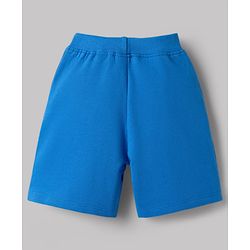 Babyhug Single Jersey Knit Sleeveless T-Shirt & Shorts Set With Sailboat Print - White & Blue
