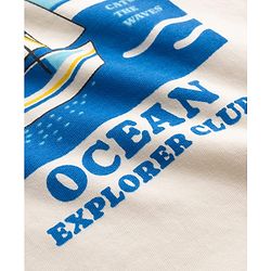 Babyhug Single Jersey Knit Sleeveless T-Shirt & Shorts Set With Sailboat Print - White & Blue