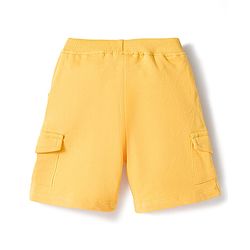 Kookie Kids Single Jersey Knit Sleeveless Striped T-Shirt & Shorts Set - Yellow & Navy Blue