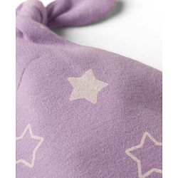 Babyhug 100% Cotton Knit Caps with Star Print Pack of 2 Multicolor - Diameter 9.5 cm