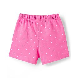 Babyhug Cotton Knit Half  Sleeves T-Shirts & Short Night Suit with Duck Print - Pink