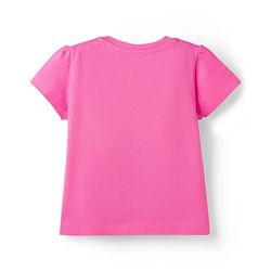 Babyhug Cotton Knit Half  Sleeves T-Shirts & Short Night Suit with Duck Print - Pink