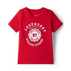 Babyhug Cotton Knit Half  Sleeves T-Shirt & Striped Shorts Night-Suit With Text Print - Red