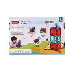 Babyhug Magnetic Tiles for Kid - 26 Pcs| Magnetic Building Blocks| Educational Learning Toy| Learning Educational Brain Toys | Boosts Creativity & Imagination| Strong Durable Magnets| STEAM Learning