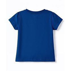 Babyhug Cotton Knit Half  Sleeves T-Shirt & Shorts Night-Suit With Cupcake & Polka Dots Print - Navy Blue & Pink
