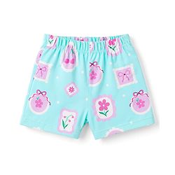 Babyhug Cotton Knit Half Sleeves Shirt & Shorts Co-ord Night Suit with Floral Print - Blue