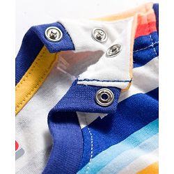 Babyhug Single Jersey Knit Sleeveless Striped T-Shirt & Shorts Set - Multicolor