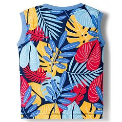 Babyhug Single Jersey Knit Sleeveless Striped T-Shirt & Shorts Set - Multicolor