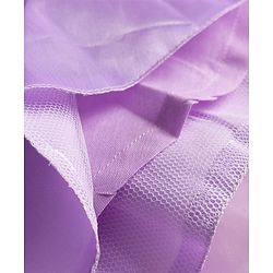 Babyhug Tussor Woven Frill Sleeves Party Frock With Corsage -Lavender
