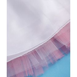 Babyhug Mesh Woven Sleeveless Party Dress With Floral Corsage - Pink