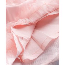 Babyhug Mesh Woven Fit & Flare Party Dress With Sequin Detailing & Corsage - Peach