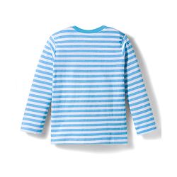Babyhug Cotton Knit Full Sleeves Striped T-Shirts with Animal Print Pack of 3 - Blue White & Red