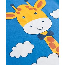 Babyhug Cotton Knit Full Sleeves Striped T-Shirts with Animal Print Pack of 3 - Blue White & Red