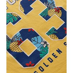 Babyhug Cotton Knit Sleeveless Tank T-Shirts with Tropical Theme Print & Stripes Pack of 3 - Multicolor