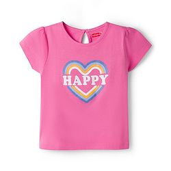 Babyhug Cotton Knit Half Sleeves T-Shirts With Heart & Text Print Pack of 2 - Multcolor