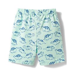 Babyhug Cotton Knit Half Sleeves Shirt & Shorts Co-ord Night Suit with Dino Print - Light Blue