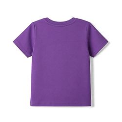 Babyhug 100% Cotton Knit Half Sleeves T-Shirt With Dino Print - Purple