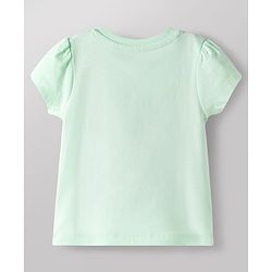 Babyhug Cotton Knit Half Sleeves T-Shirt & Capri Night Suit with Butterfly Print - Pink & Mint