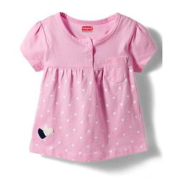 Babyhug Cotton Knit Half Sleeves Top & Capri Night Suit with Heart Print - Pink & Navy Blue