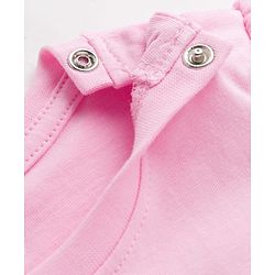 Babyhug 100% Cotton Knit Half Sleeves T-Shirt & Capri Night Suit With Kitty Print - Pink