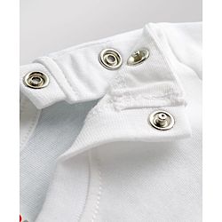 Babyhug Cotton Knit Half Sleeves T-Shirt & Shorts Night Suit with Floral & Snail Print - White
