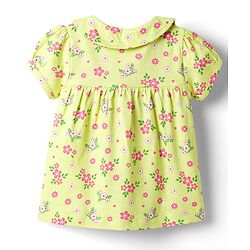 Babyhug Cotton Knit Half Sleeves Top & Shorts Co-ord Night Suit with Floral Print - Green