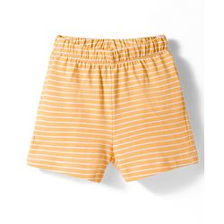 Babyhug Cotton Knit Half Sleeves Front Open Top & Shorts Night Suit Set - Orange