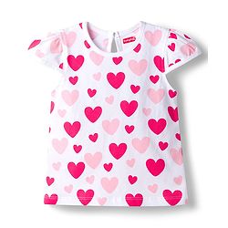 Babyhug Cotton Knit Half Sleeves T-Shirts With Heart & Star Print Pack of 3 - Multicolor