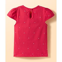 Babyhug Cotton Knit Half Sleeves T-Shirts With Heart & Star Print Pack of 3 - Multicolor