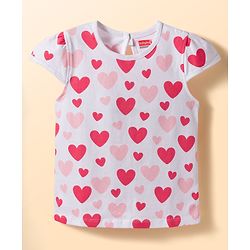 Babyhug Cotton Knit Half Sleeves T-Shirts With Heart & Star Print Pack of 3 - Multicolor
