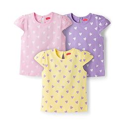 Babyhug Cotton Knit T-Shirts Half Sleeves with Graphics Pack of 3 Multi Color 2-3 Years